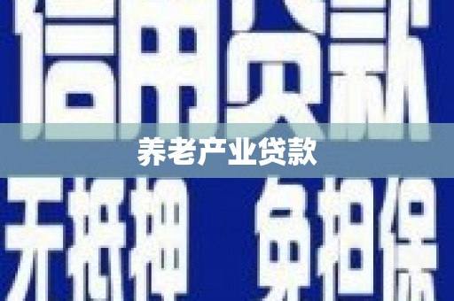 曲靖养老产业贷款